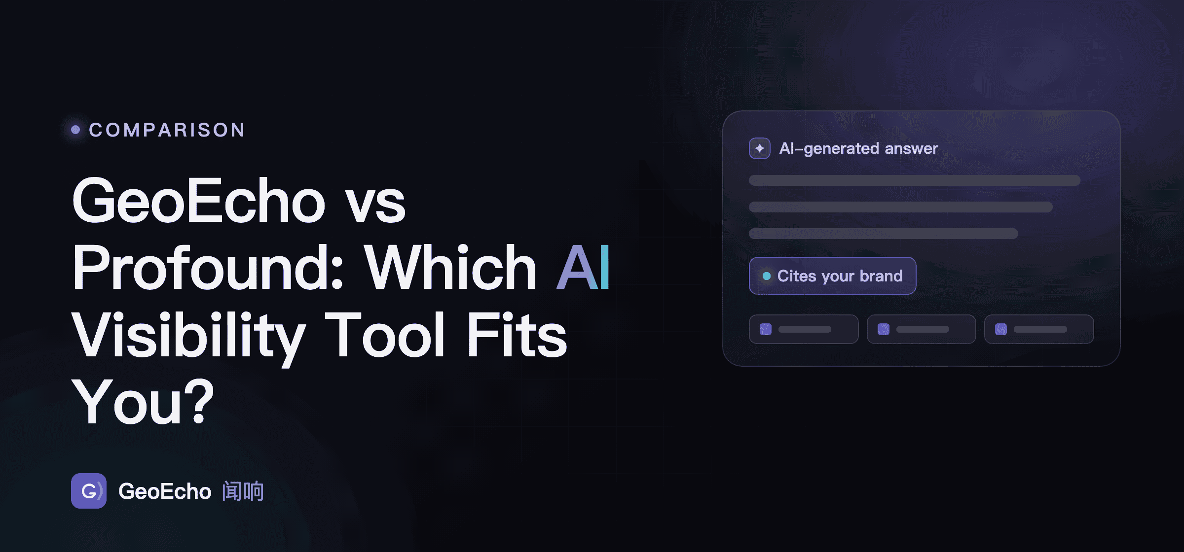 GeoEcho vs Profound: Which AI Visibility Tool Fits You?
